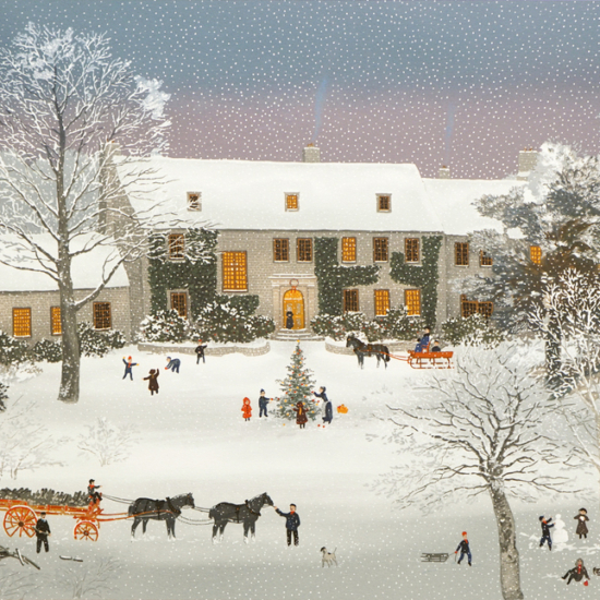 ミッシェル・ドラクロワの絵画作品　タイトルは、雪遊び
